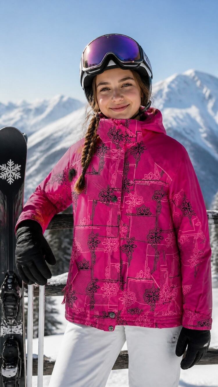 Columbia Girls Omni Shield Ski Jacket Youth Sz 14/16 Waterproof Winter Skiing